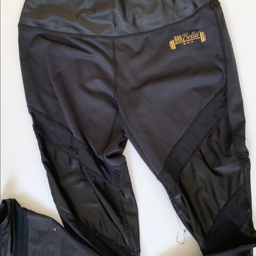 Black sheer workout pants